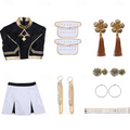Emily | Women's Sequin Performance Costume Set | Shoulder Panel Stage Outfit