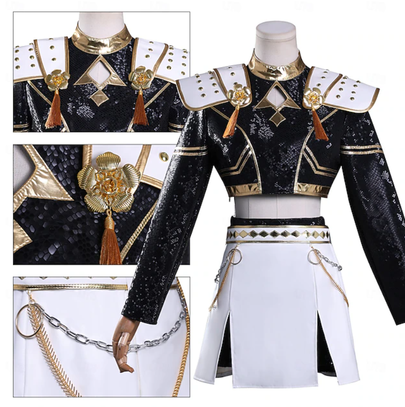 Emily | Women's Sequin Performance Costume Set | Shoulder Panel Stage Outfit