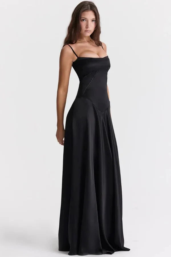 Gabriella – The Silky Satin Corset Maxi Dress - Image 6