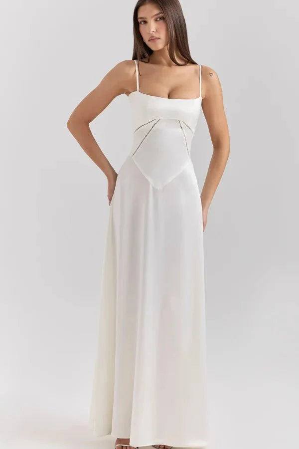 Gabriella – The Silky Satin Corset Maxi Dress - Image 11