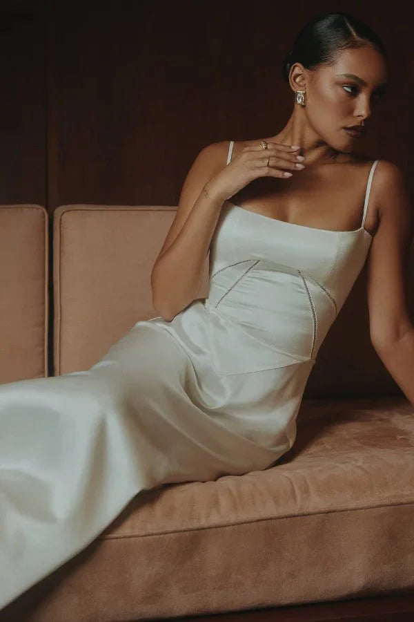 Gabriella – The Silky Satin Corset Maxi Dress - Image 18