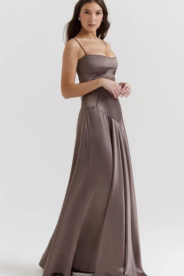 Gabriella – The Silky Satin Corset Maxi Dress - Image 50