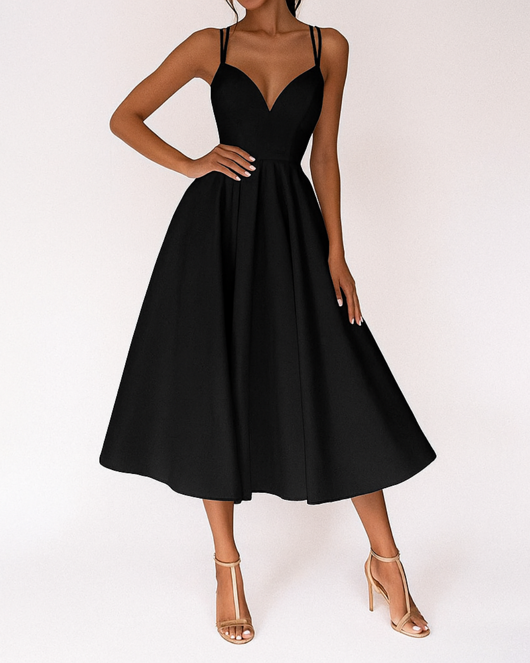 Katie | Women Wedding Guest Strappy Midi Dress - Image 4