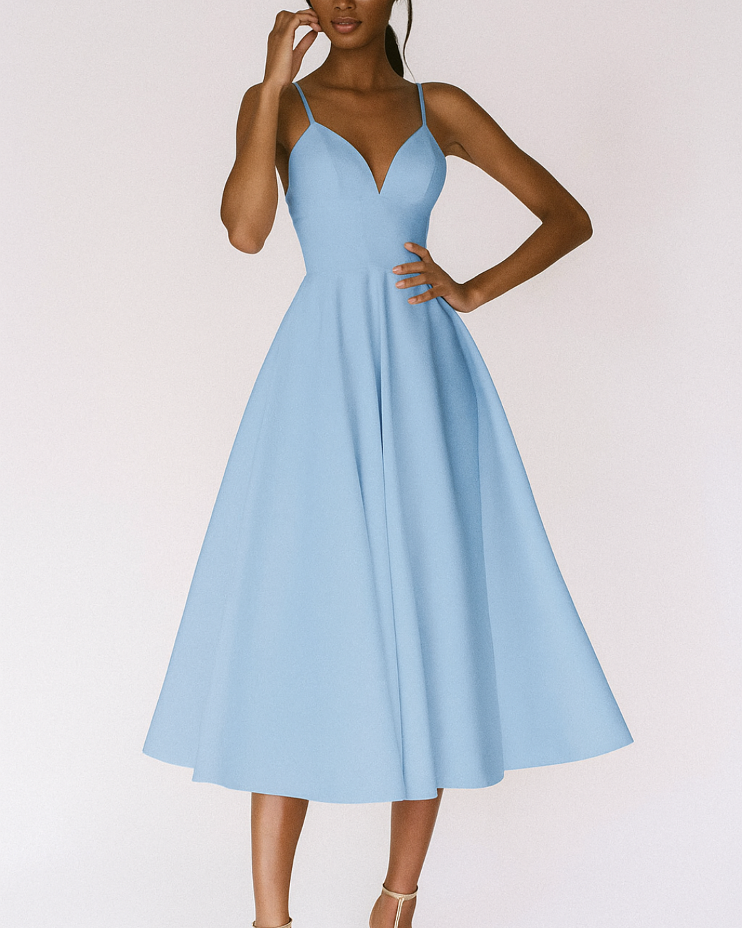 Katie | Women Wedding Guest Strappy Midi Dress - Image 5
