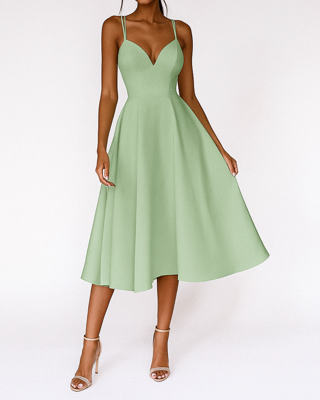 Katie | Women Wedding Guest Strappy Midi Dress - Image 6