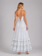 Emmeline | Women’s Floral Maxi Dress | Halter Neck Wedding Guest 6