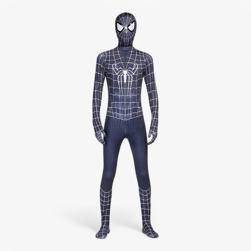 Ethan | Children's Superhero Print Costume Jumpsuit | Full Body Covering Mask Superhero Themed Party-Costume Set-Eltrendio
