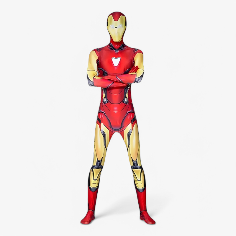 Ethan | Children's Superhero Print Costume Jumpsuit | Full Body Covering Mask Superhero Themed Party-Costume Set-Eltrendio