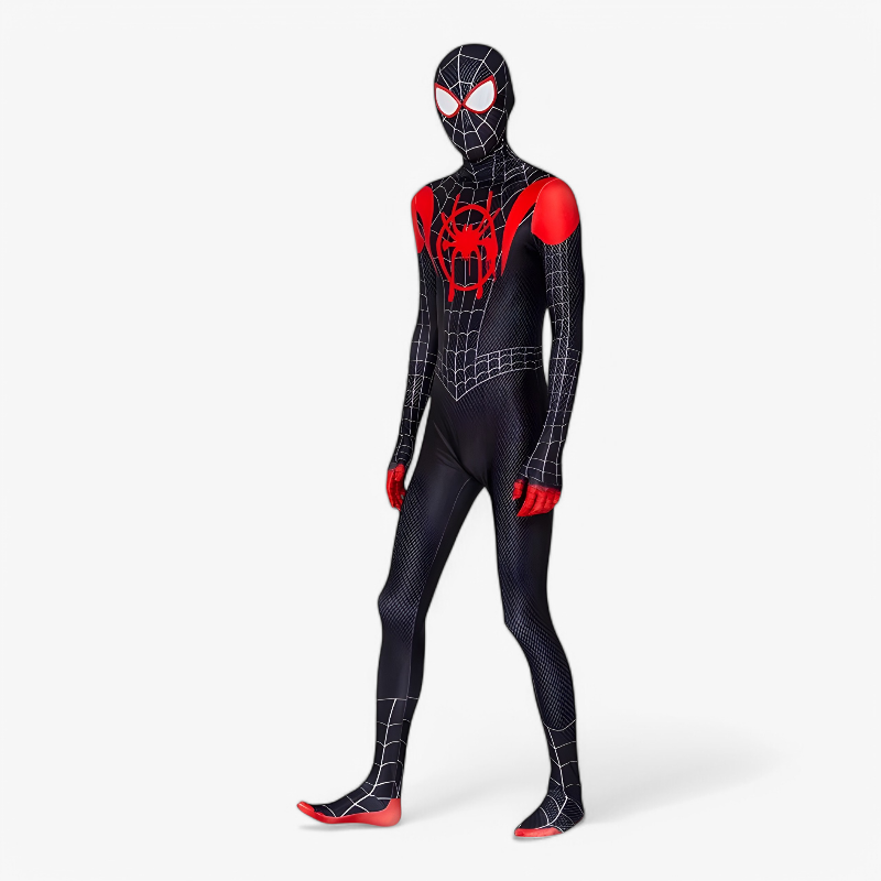 Ethan | Children's Superhero Print Costume Jumpsuit | Full Body Covering Mask Superhero Themed Party-Costume Set-Eltrendio