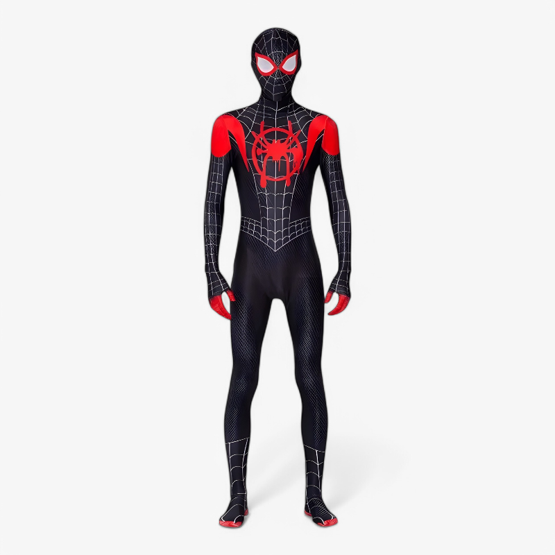 Ethan | Children's Superhero Print Costume Jumpsuit | Full Body Covering Mask Superhero Themed Party-Costume Set-Eltrendio