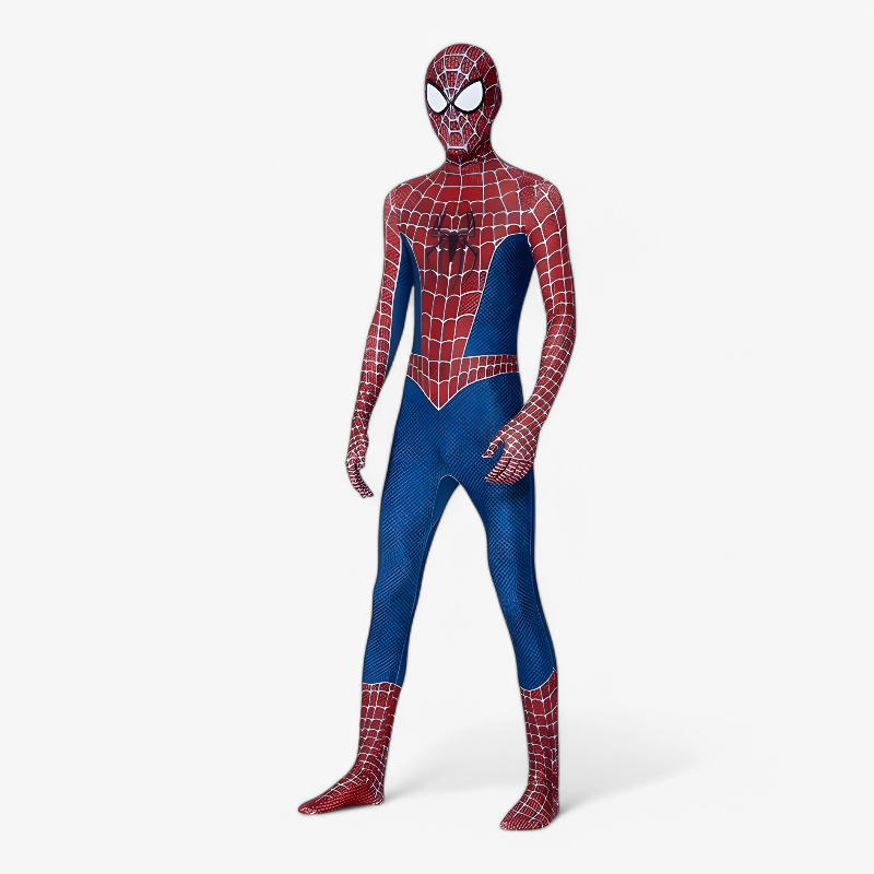 Ethan | Children's Superhero Print Costume Jumpsuit | Full Body Covering Mask Superhero Themed Party-Costume Set-Eltrendio