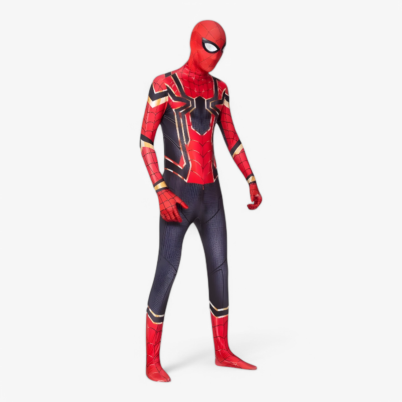 Ethan | Children's Superhero Print Costume Jumpsuit | Full Body Covering Mask Superhero Themed Party-Costume Set-Eltrendio