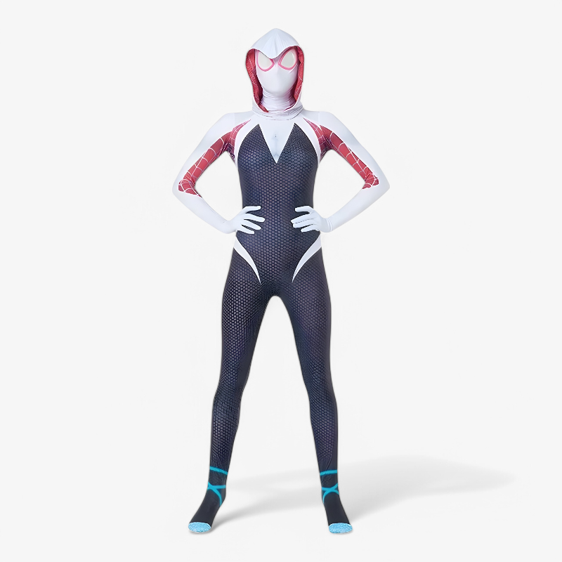 Ethan | Children's Superhero Print Costume Jumpsuit | Full Body Covering Mask Superhero Themed Party-Costume Set-Eltrendio