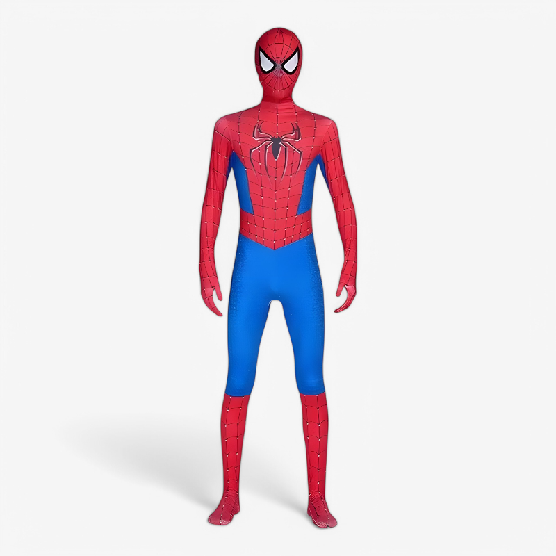 Ethan | Children's Superhero Print Costume Jumpsuit | Full Body Covering Mask Superhero Themed Party-Costume Set-Eltrendio