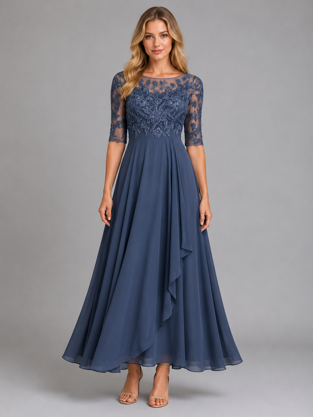 Evangeline | Women’s Maxi Dress | Lace Bodice Wedding Guest