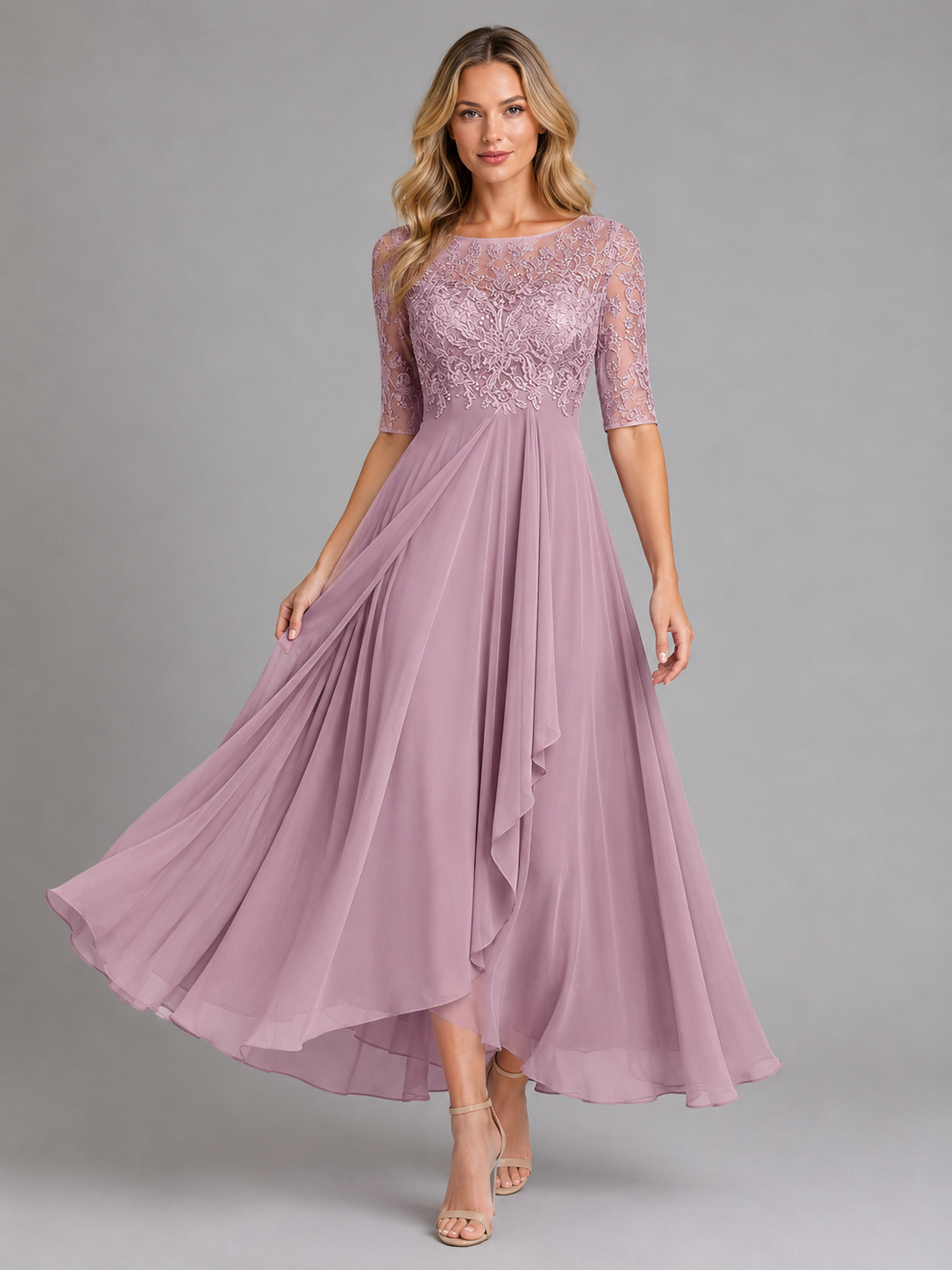 Evangeline | Women’s Maxi Dress | Lace Bodice Wedding Guest 4