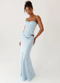 Azure | Strapless Corset Side Cutout Maxi Dress