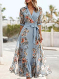 Evelyn | Women’s Maxi Dress | Wrap Floral Wedding Guest