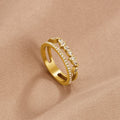 Everlune | Women’s Crystal Band Ring | Open Ring Marquise Stone Everyday Jewellery-Ring-Eltrendio