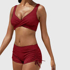 Women Swimsuit | Sporty High Waisted Bikini Set-Women Swimsuit-Eltrendio
