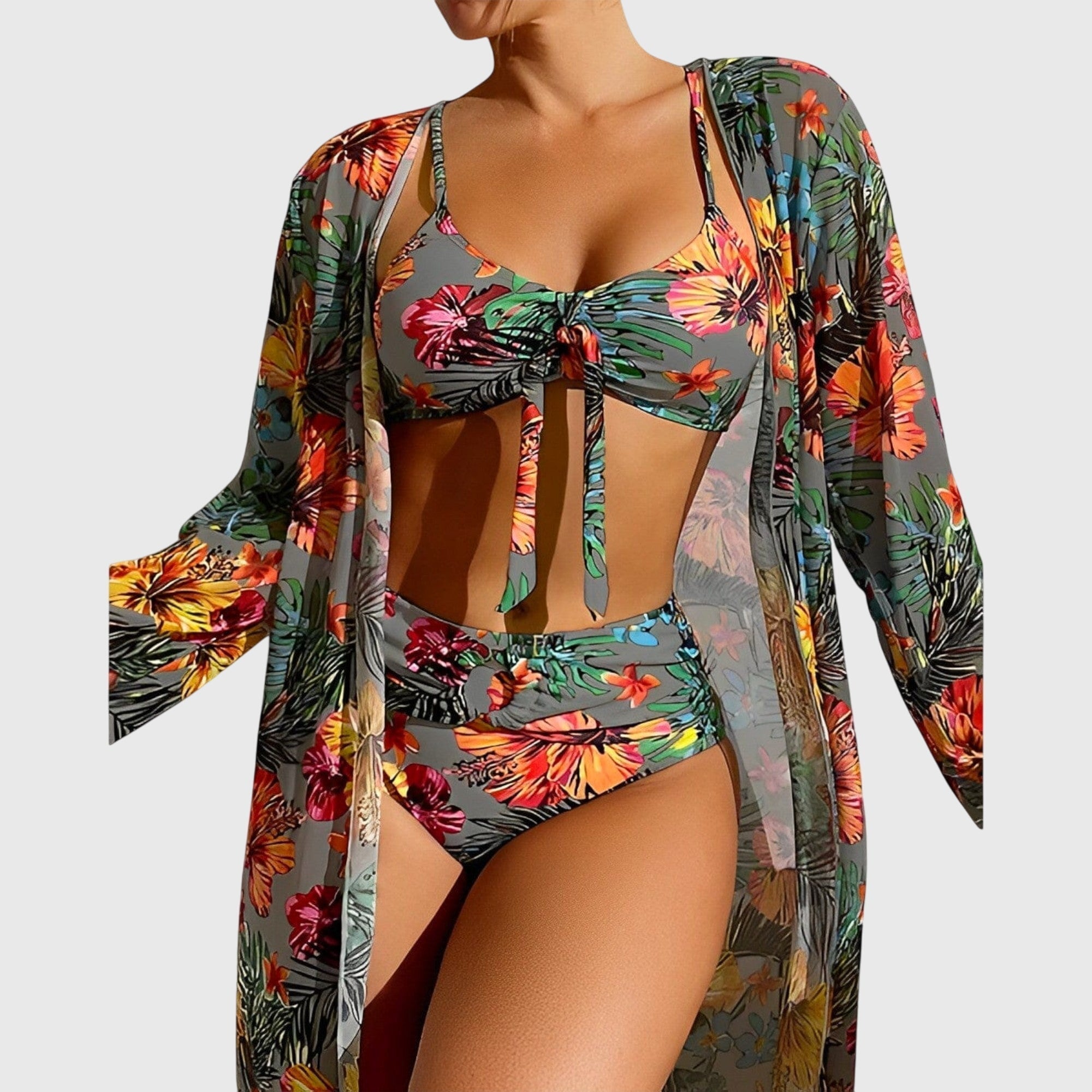 Tankini Sets | Three Piece Bikini Cover Up-Women Swimsuit-Eltrendio