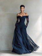 Adriana | Off-Shoulder Chiffon Maxi Dress - Image 3