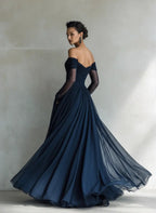 Adriana | Off-Shoulder Chiffon Maxi Dress - Image 5