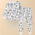 George | Kid's Christmas Pyjama Set | Holiday Print Long Sleeve Sleepwear-Kids Pajama-Eltrendio