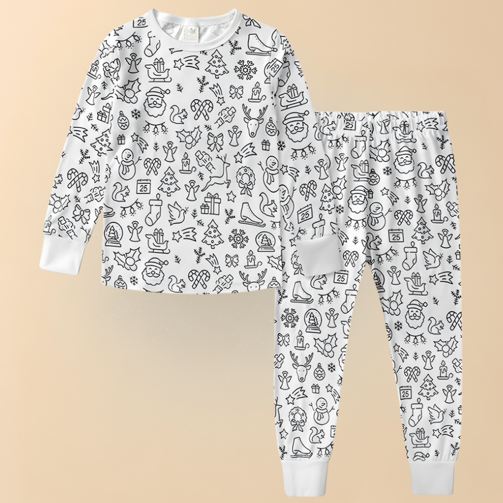 George | Kid's Christmas Pyjama Set | Holiday Print Long Sleeve Sleepwear-Kids Pajama-Eltrendio