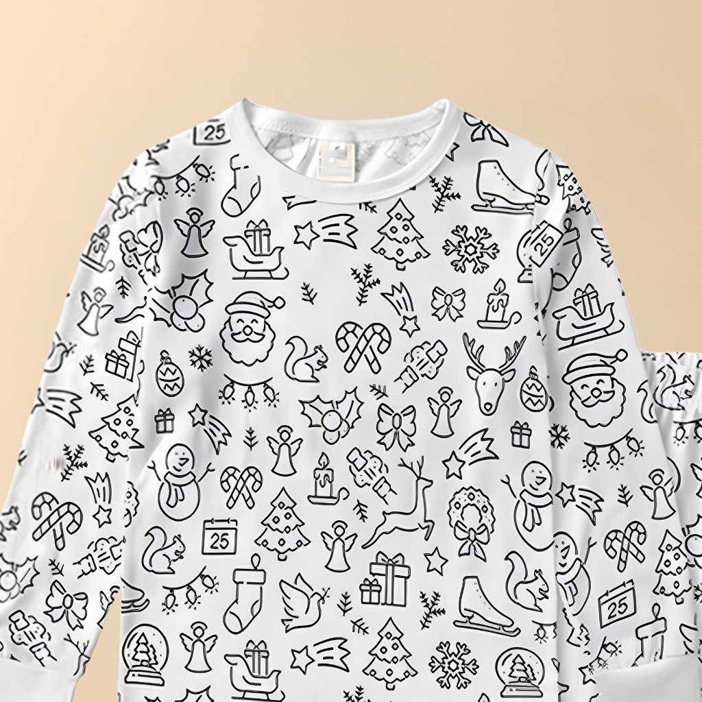 George | Kid's Christmas Pyjama Set | Holiday Print Long Sleeve Sleepwear-Kids Pajama-Eltrendio