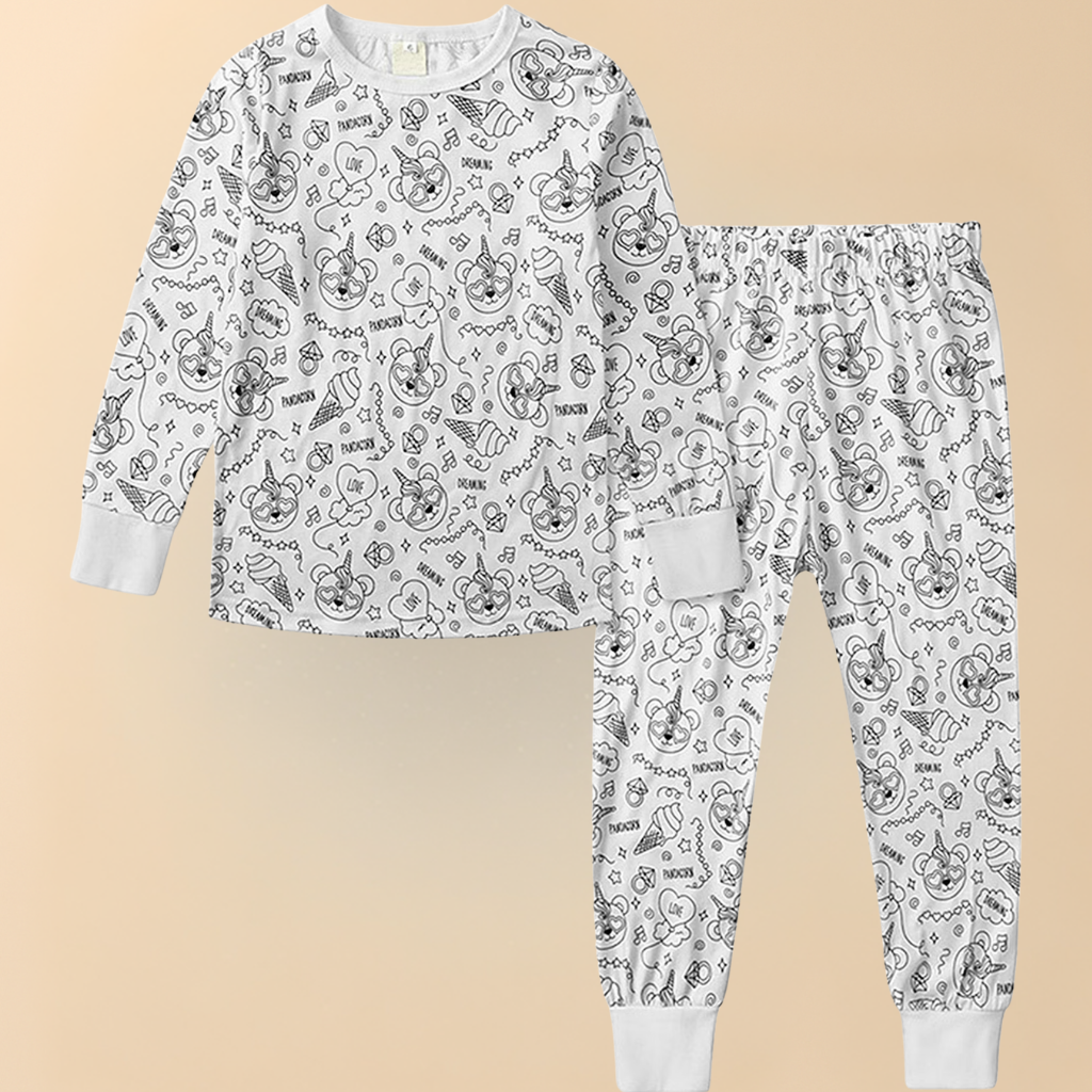 George | Kid's Christmas Pyjama Set | Holiday Print Long Sleeve Sleepwear-Kids Pajama-Eltrendio