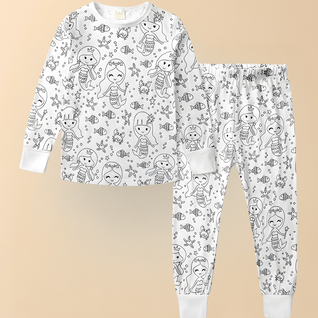 George | Kid's Christmas Pyjama Set | Holiday Print Long Sleeve Sleepwear-Kids Pajama-Eltrendio