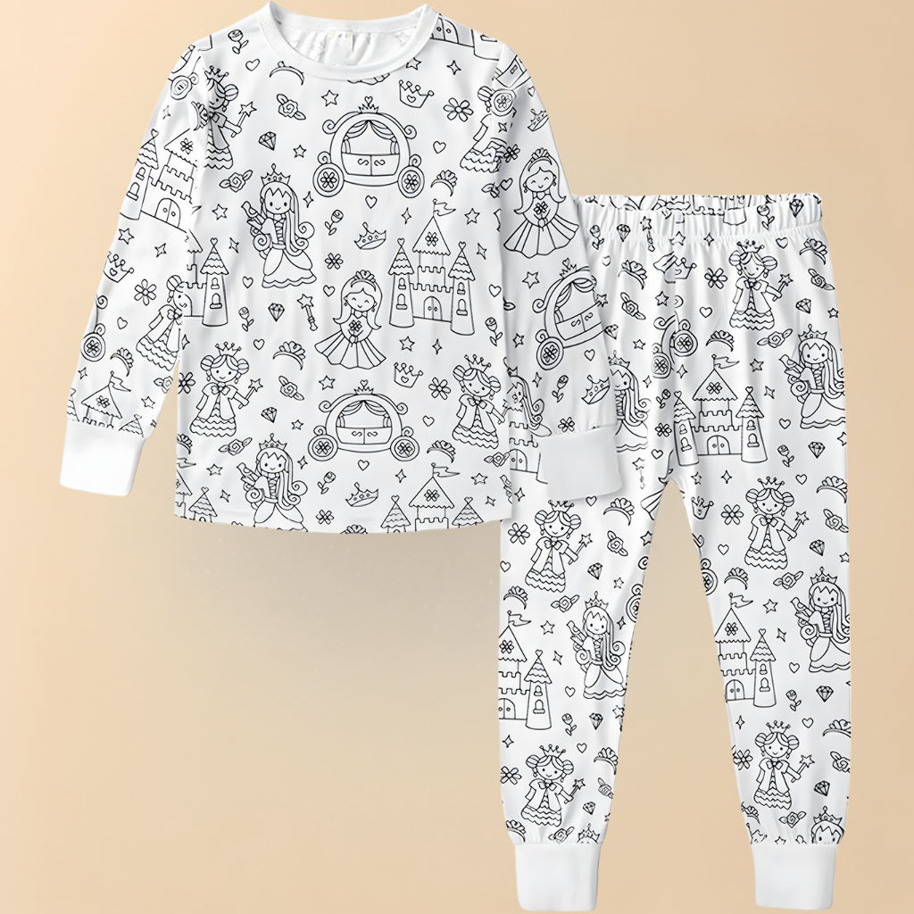 George | Kid's Christmas Pyjama Set | Holiday Print Long Sleeve Sleepwear-Kids Pajama-Eltrendio