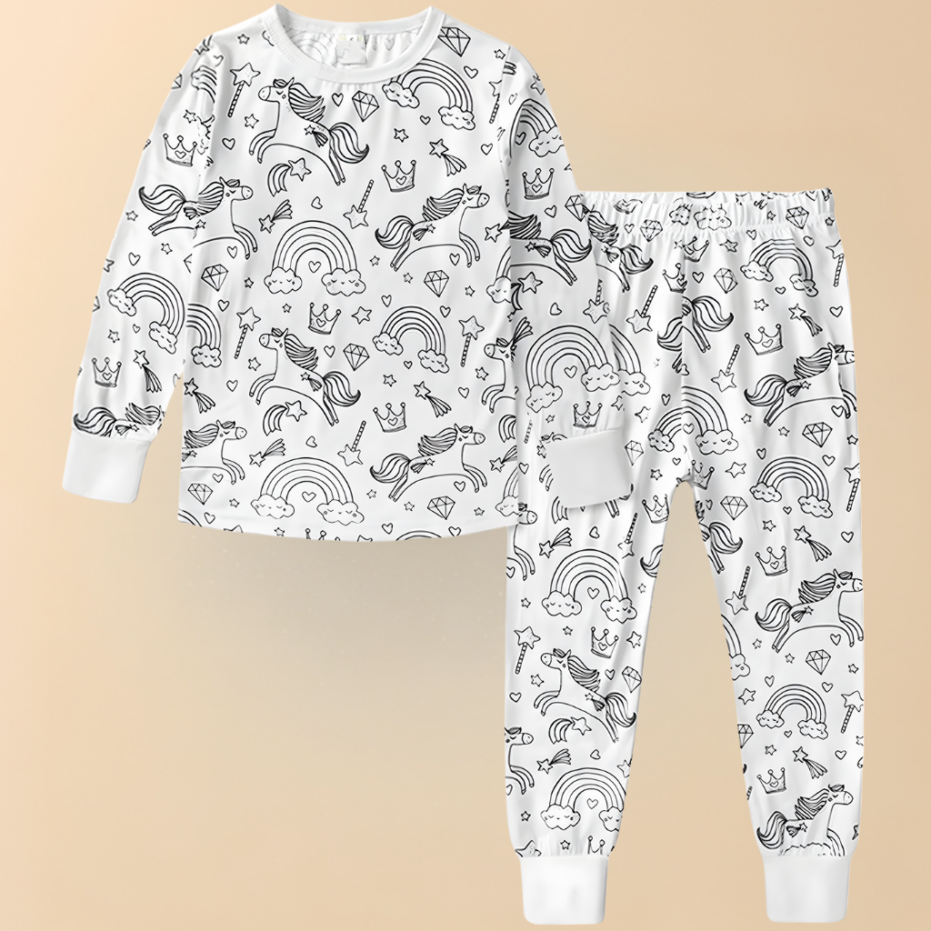 George | Kid's Christmas Pyjama Set | Holiday Print Long Sleeve Sleepwear-Kids Pajama-Eltrendio