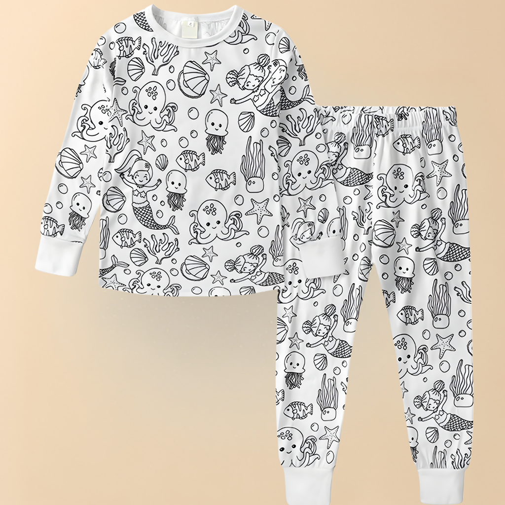 George | Kid's Christmas Pyjama Set | Holiday Print Long Sleeve Sleepwear-Kids Pajama-Eltrendio