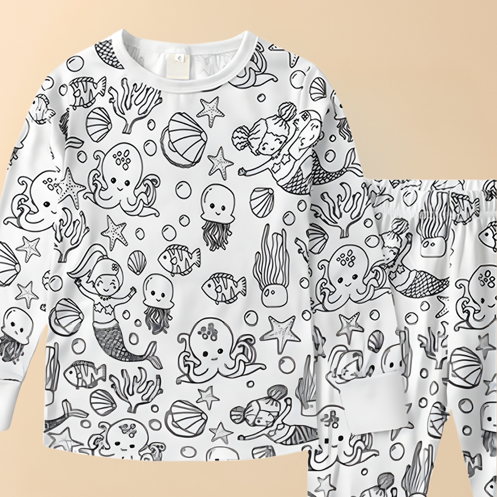 George | Kid's Christmas Pyjama Set | Holiday Print Long Sleeve Sleepwear-Kids Pajama-Eltrendio