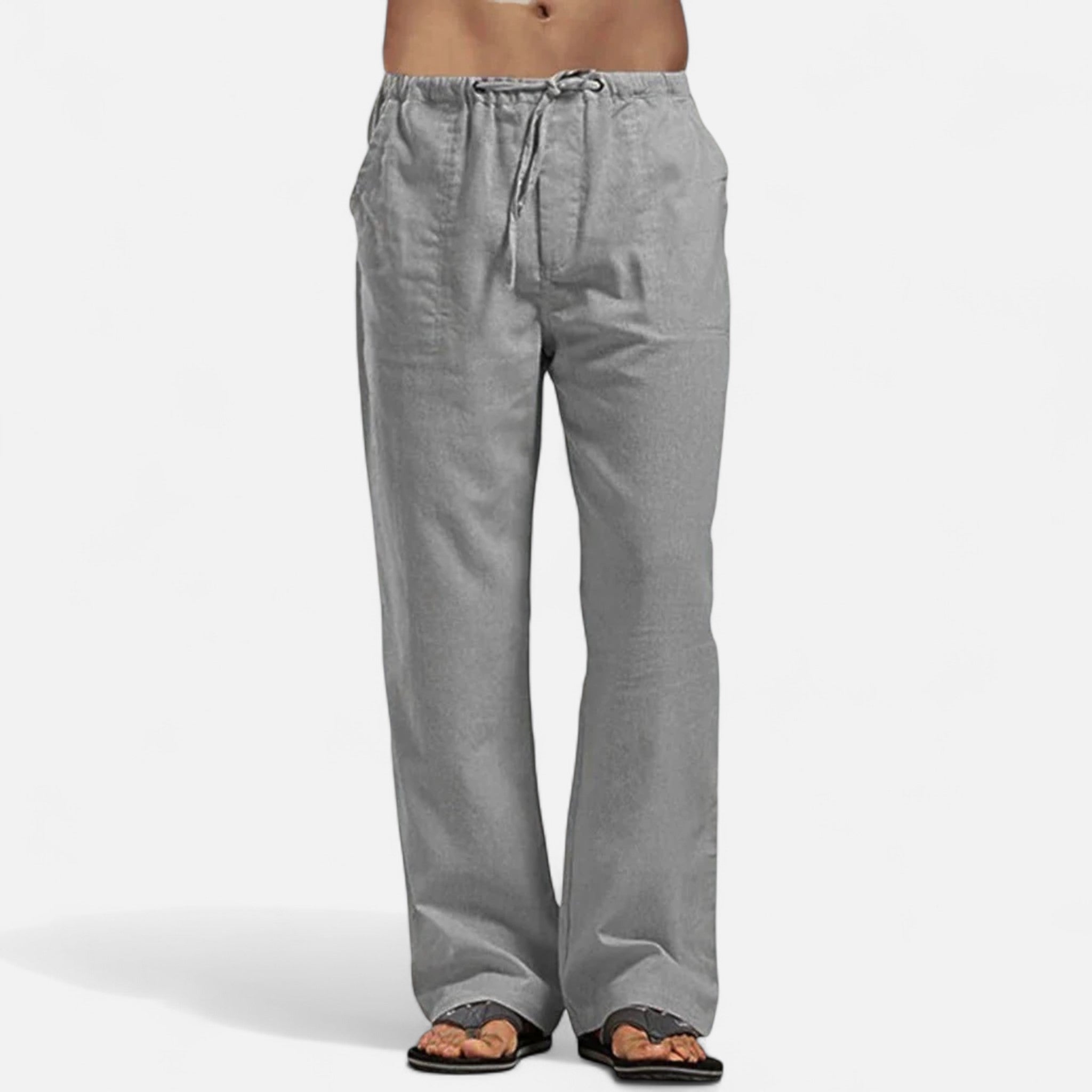 Harlington | Men’s Wide Leg Trousers | Elastic Waist Side Pockets Casual Wear-Men Pants-Eltrendio