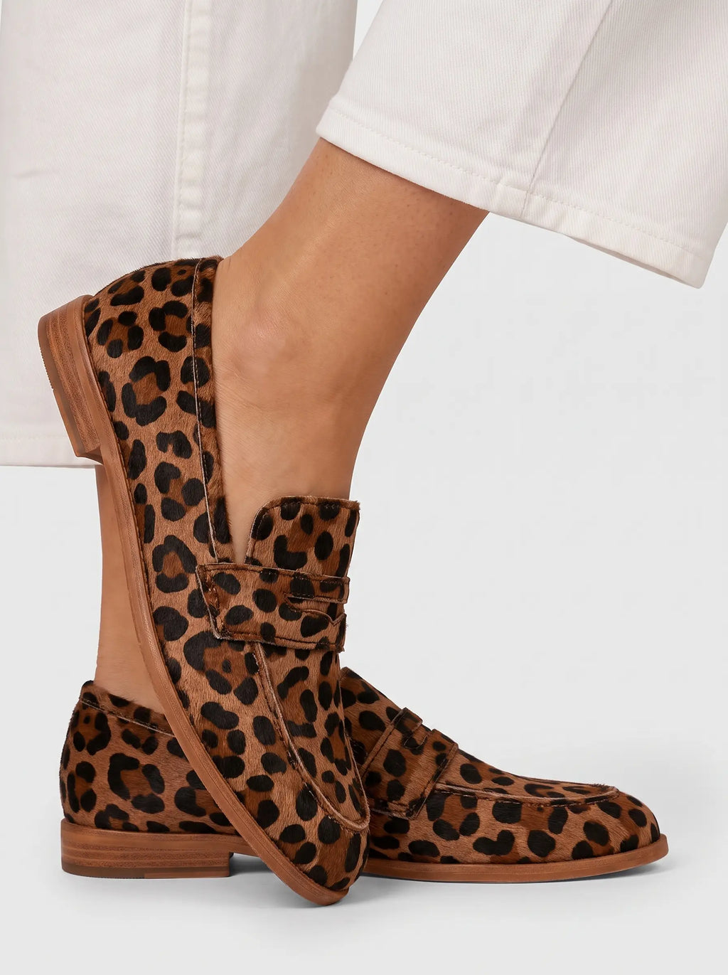 Harlow | Women’s Loafers | Leopard Print Penny