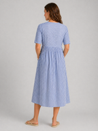 Harriet | Women’s Midi Dress | Striped Pocket Button 3
