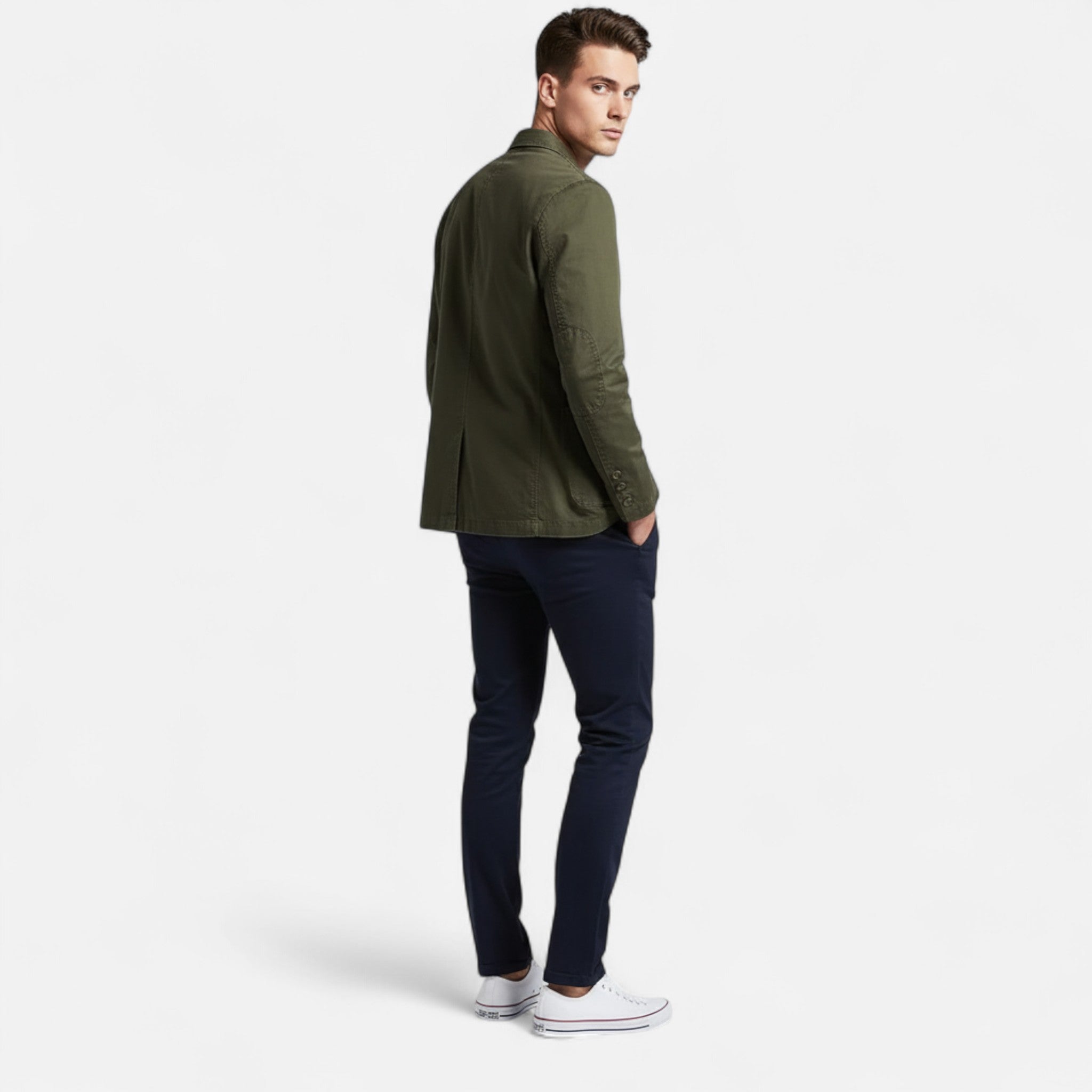 Hartwell | Men’s Single Breasted Casual Blazer | Notch Lapel Patch Pockets Daily Wear-Men Blazer-Eltrendio