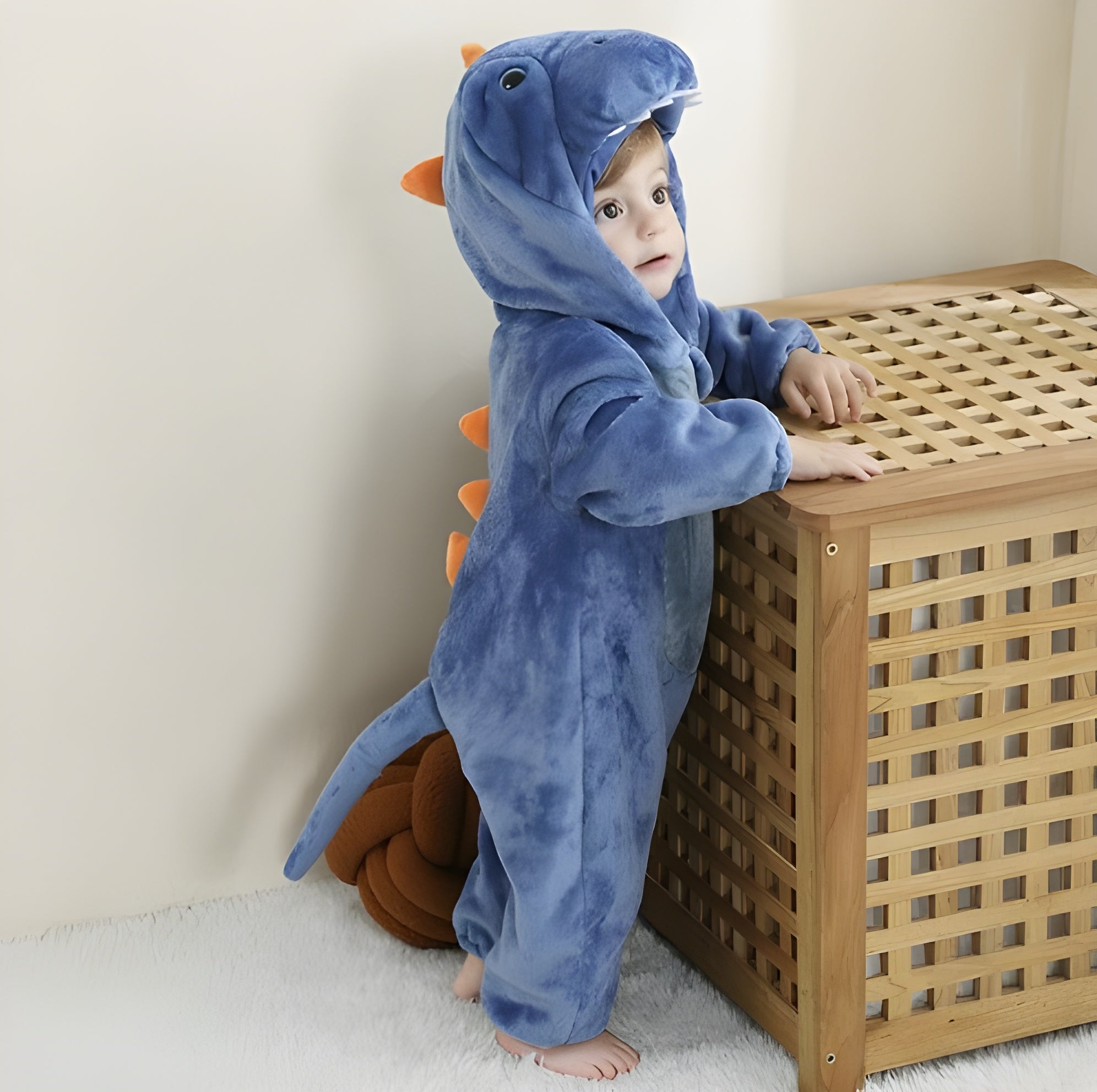 Harvey | Children's Cow Costume Jumpsuit | Hooded Animal Print Themed Party Participation-Kids Costume Set-Eltrendio
