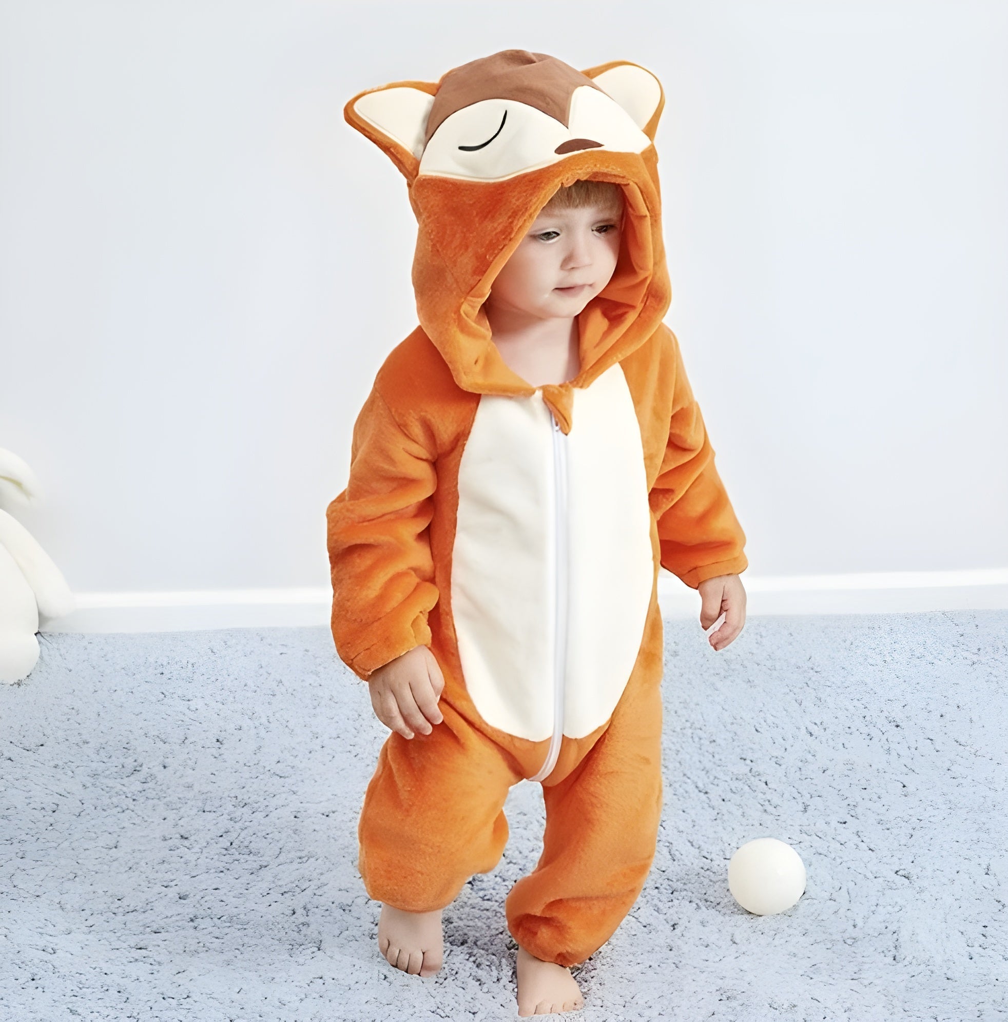 Harvey | Children's Cow Costume Jumpsuit | Hooded Animal Print Themed Party Participation-Kids Costume Set-Eltrendio