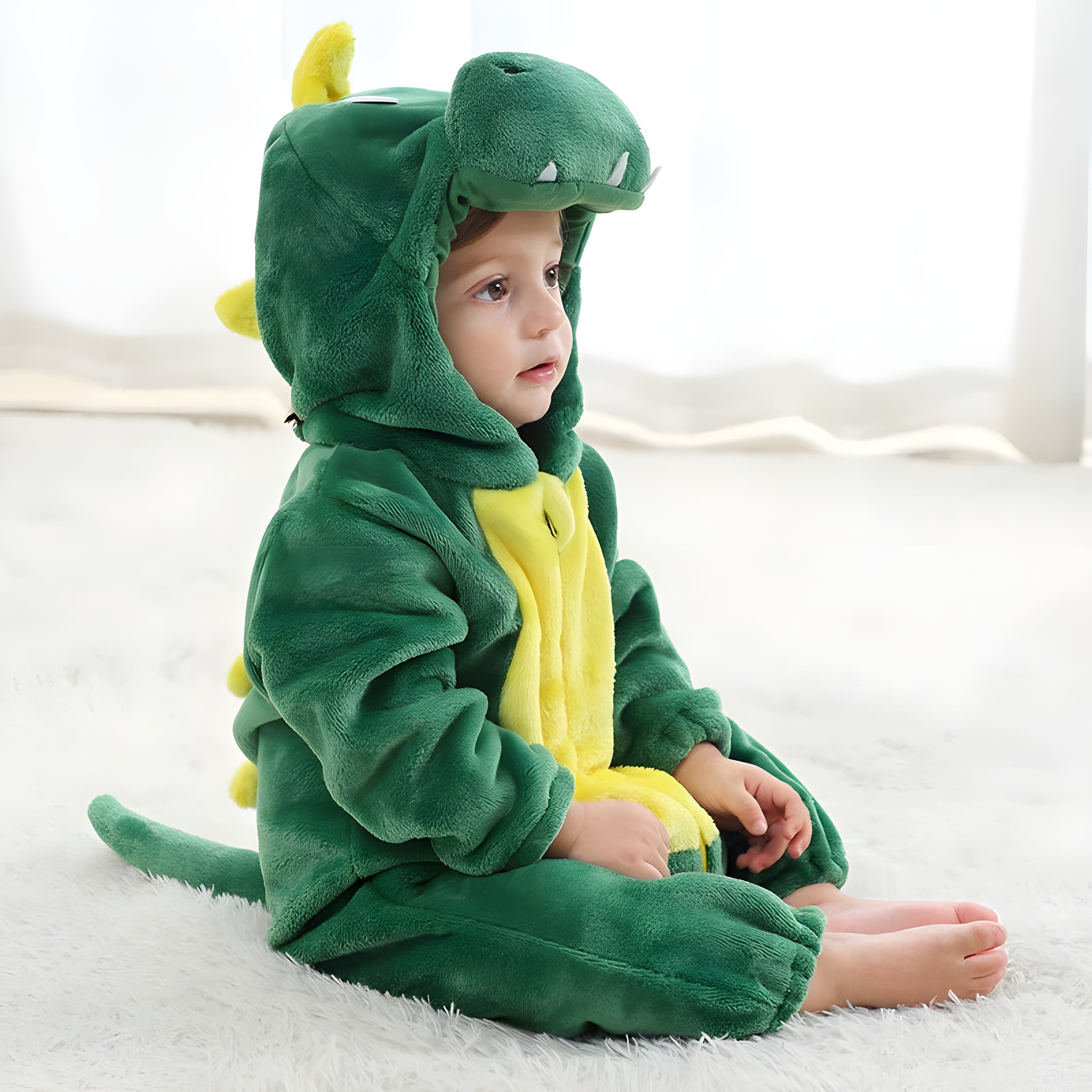 Harvey | Children's Cow Costume Jumpsuit | Hooded Animal Print Themed Party Participation-Kids Costume Set-Eltrendio