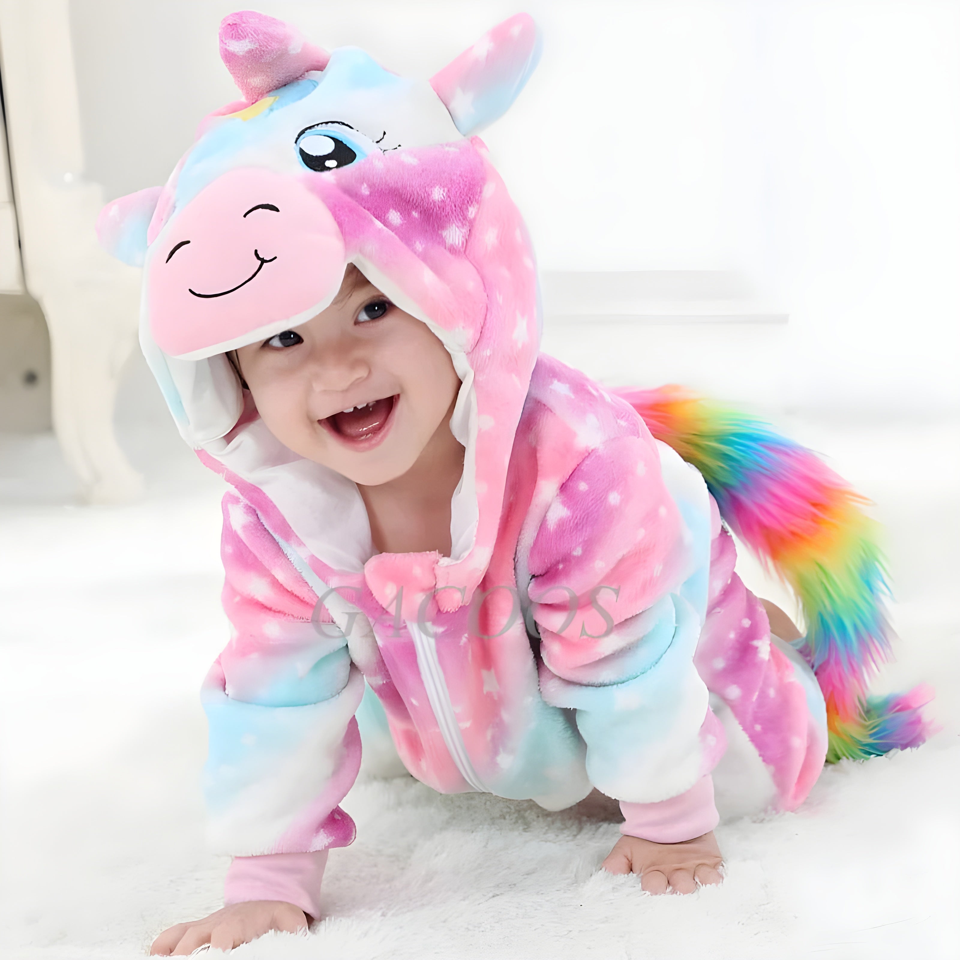Harvey | Children's Cow Costume Jumpsuit | Hooded Animal Print Themed Party Participation-Kids Costume Set-Eltrendio