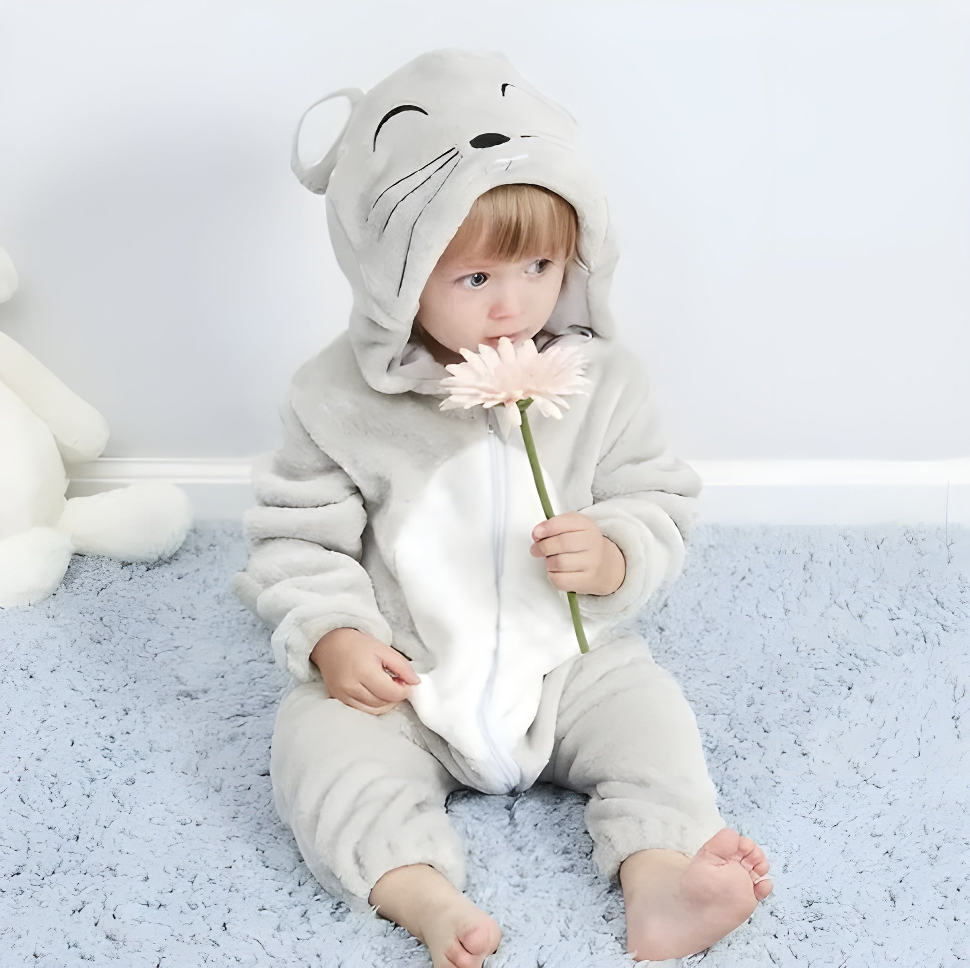 Harvey | Children's Cow Costume Jumpsuit | Hooded Animal Print Themed Party Participation-Kids Costume Set-Eltrendio