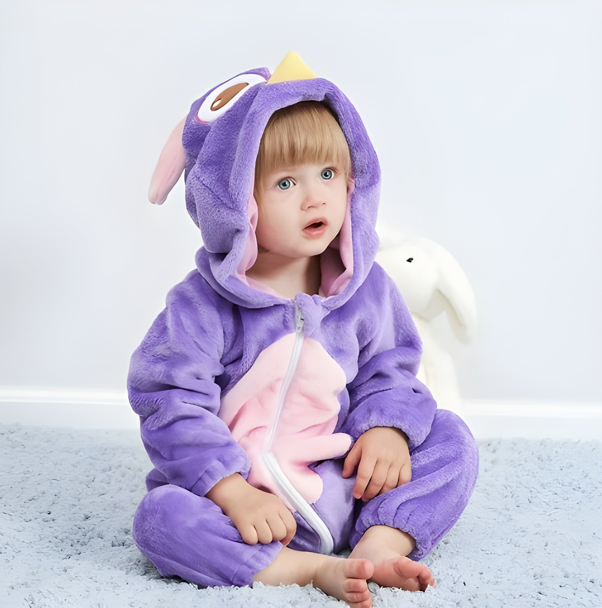 Harvey | Children's Cow Costume Jumpsuit | Hooded Animal Print Themed Party Participation-Kids Costume Set-Eltrendio