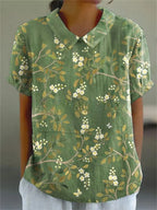 Hazel | Women’s Blouse | Peter Pan Collar Short Sleeve