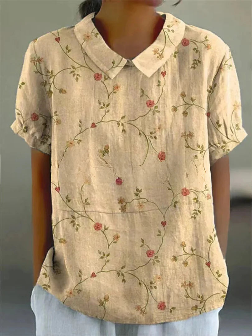 Hazel | Women’s Blouse | Peter Pan Collar Short Sleeve 3