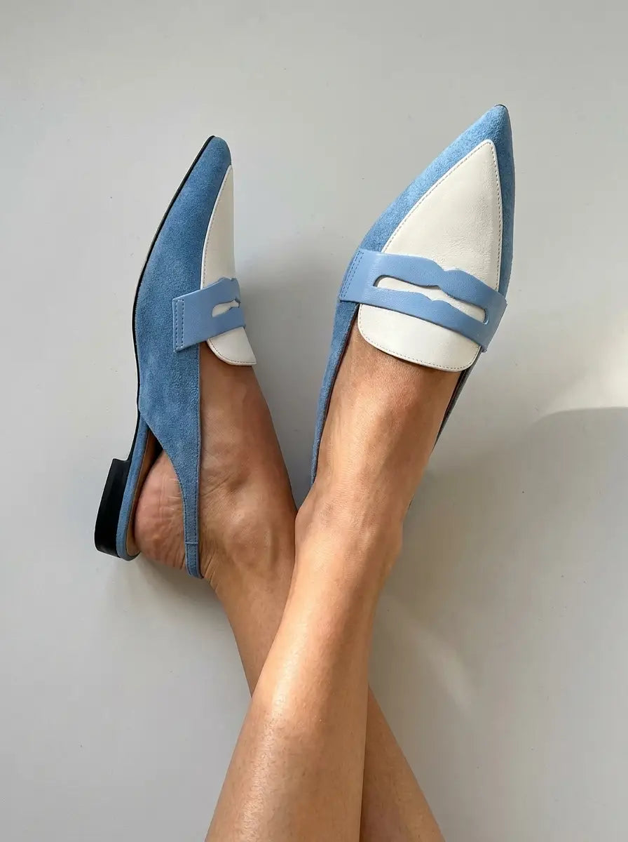 Hazel | Women’s Slingback Flats | Pointed Toe Cut Out