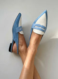 Hazel | Women’s Slingback Flats | Pointed Toe Cut Out
